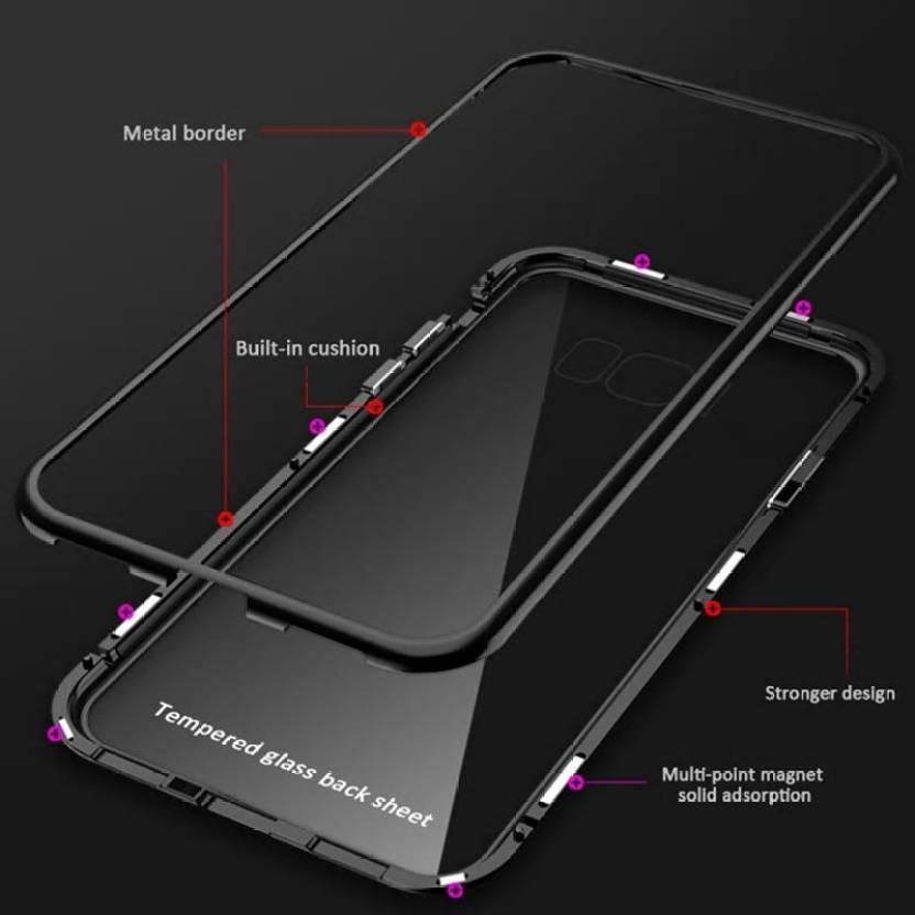 Zekaasto Apple iPhone 11 Pro, Electronic Auto-Fit, Full Protection, Magnetic Transparent Glass Case (Black)
