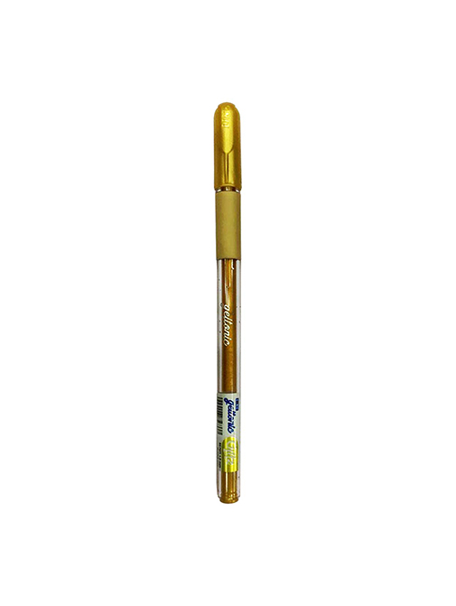 Linc Geltonic Gel Pen (Gold Ink, 0.6 mm, Gold Body, Pack of 10)