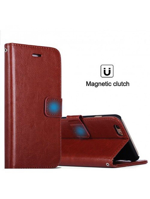 Zekaasto MI REDMI NOTE 10 PRIME, Vintage Flip Cover, Protective Shield, Storage Slots, Watching Movie, Online Class, Meeting With Comfortable Standing View Display in landscape mode.