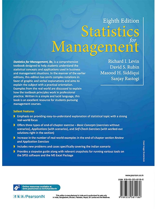 Statistics for Management, 8th Edition