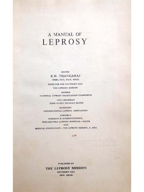 A Manual of Leprosy 