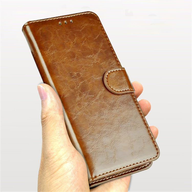 zekaasto Realme 5 Cover, Brown Unipha Flip Cover, Duel Protection, Standing View, Storage Slots (Brown, Dual Protection)