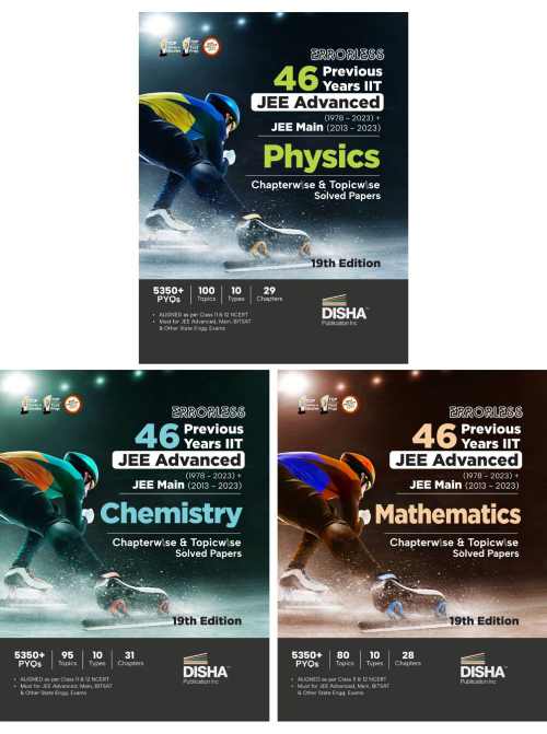 Errorless 46 Previous Years IIT JEE Advanced (1978 - 2023) + JEE Main (2013 - 2023) PHYSICS, CHEMISTRY & MATHEMATICS Chapterwise & Topicwise Solved ... with 100% Detailed Solutions for JEE 2024