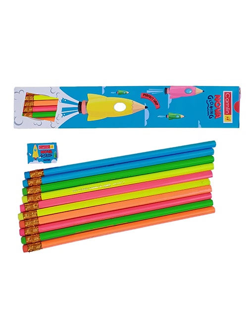 Camlin Nova Glowing Triangular Eraser Tip Pencil (Pack of 20)