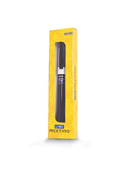 Linc Meeting Ball Pen (Blue Ink, 0.7 mm, Assorted Body, Pack of 10) 