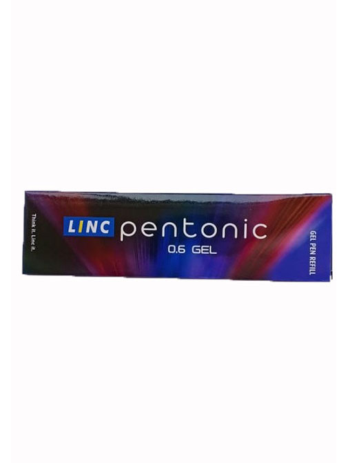 Linc Pentonic Gel Pen Refill (Black Ink, 0.6mm, Pack of 10)