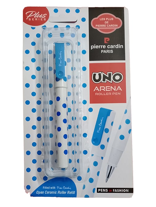 Pierre Cardin UNO Arena Roller Pen (Blue Ink, Colors May Vary, Pack of 2)
