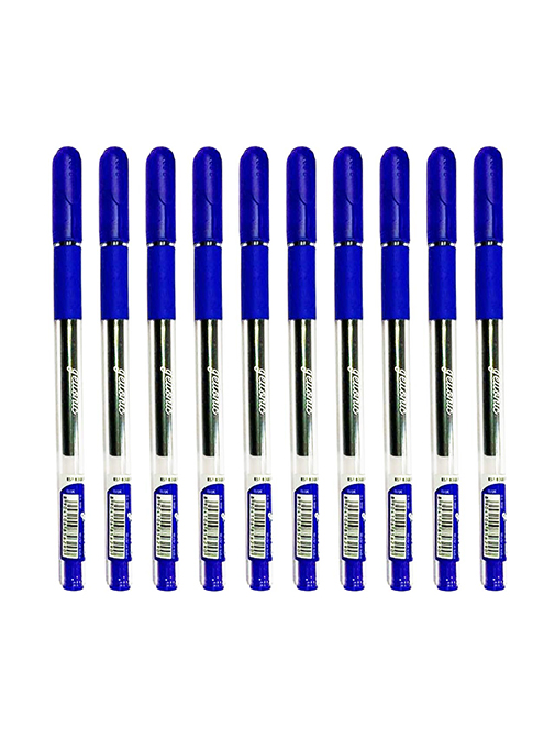 Linc Geltonic Gel Pen (Blue Ink, 0.6 mm, Blue Body, Pack of 10)