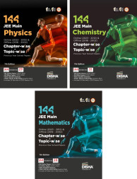 Disha 144 JEE Main Online (2023-2012) & Offline (2018-2002) Physics,Chemistry & Mathematics Chapter-wise+Topic-wise Previous Years Solved Papers 7th Edition NCERT Chapterwise PYQ Question Bank