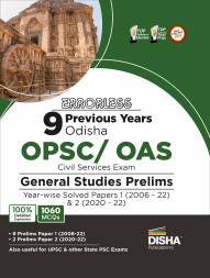 Errorless 9 Previous Years Odisha OPSC/ OAS Civil Services General Studies Prelim Year-wise Solved Papers 1 (2006 - 22) & 2 (2020 - 22) | PYQs Question Bank