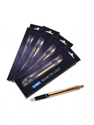 linc-signetta-gold-ball-pen-blue-ink-0.7-mm-gold-body-pack-of-5300