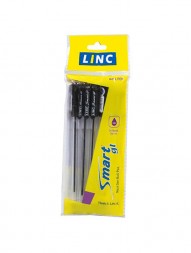 linc-smart-gl-ball-pen-black-ink-0.6-mm-transparent-body-pack-of-5249