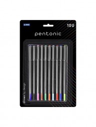 linc-pentonic-multicolor-ball-pen-assorted-ink-1.0-mm-black-body-pack-of-10