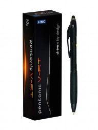 linc-pentonic-v-rt-ball-pen-0.7-mm-black-ink-pack-of-10