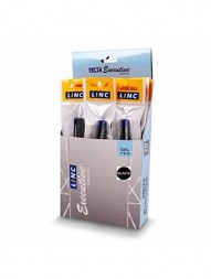 linc-executive-sharpline-gel-pen-black-ink-0.55-mm-grey-body-pack-of-10319