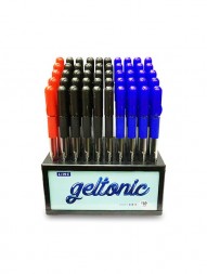 Linc Geltonic Gel Pen (Blue, Black & Red Ink, 0.6mm, Pack of 50)